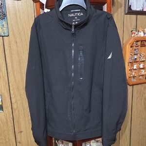 Nautica Men's Black Wind/Water Resistant Jacket (Size XL)